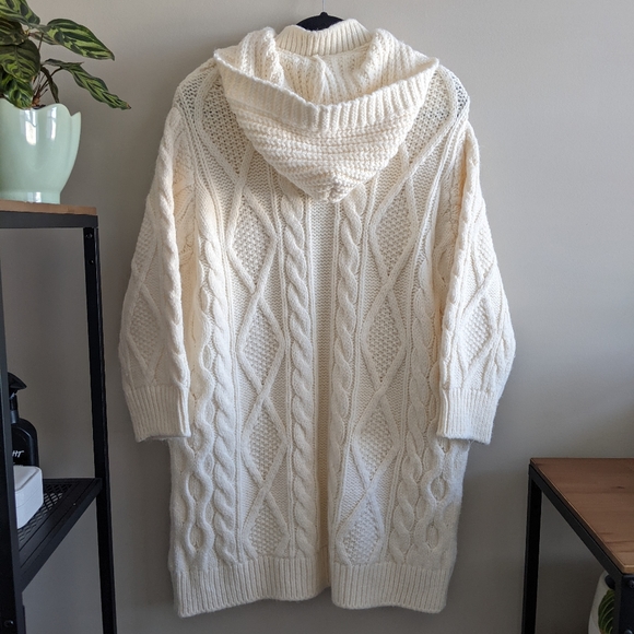 NWT Mango knit hooded coat - Picture 4 of 6